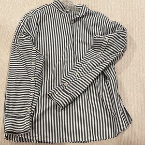 Akris Punto Black and White Striped cotton poplin Tunic